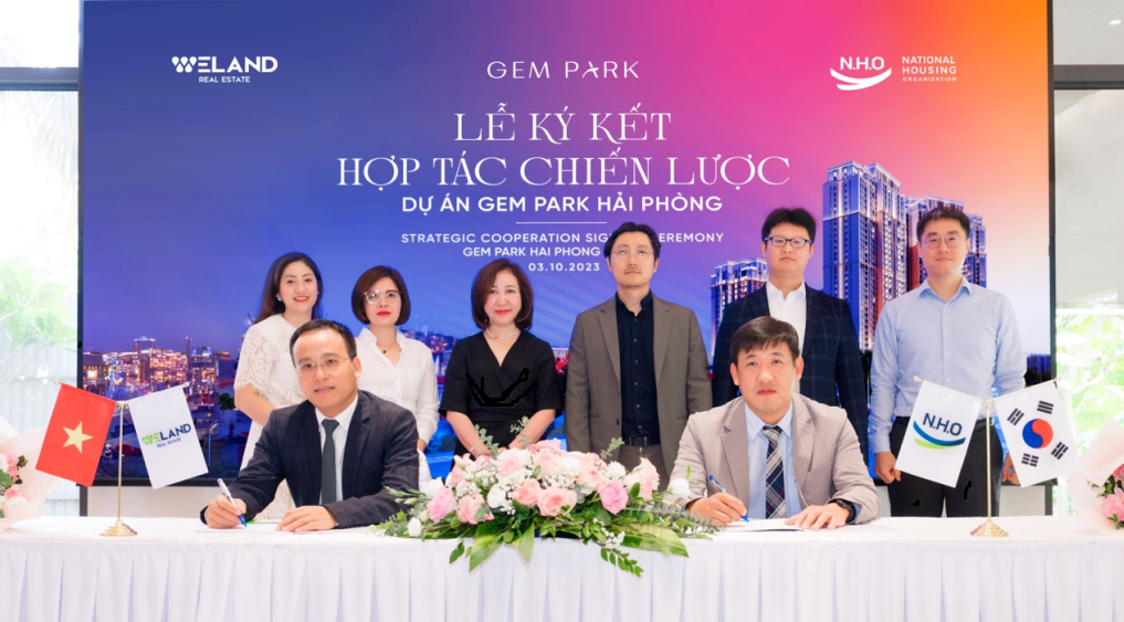 N.H.O ký kết hợp tác Weland chung cư Gem Park