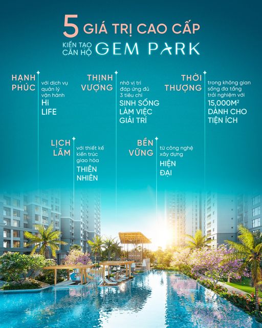 5 giá trị cao cấp kiến tạo nên căn hộ tại dự án Gem Park 5 giá trị cao cấp kiến tạo nên căn hộ tại dự án Gem Park