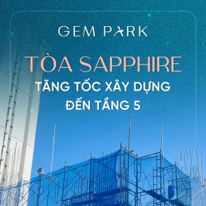 Tòa Sapphire Gem Park Hải Phòng tăng tốc thi công: Tiến độ vươn tới tầng 5 trong tháng 4/2025