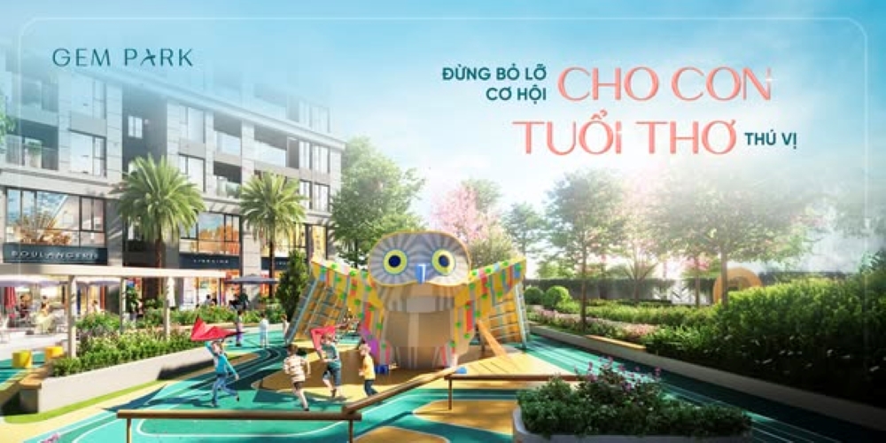 Hệ tiện ích cho trẻ tại Gem Park Hải Phòng Không gian nuôi dưỡng thế hệ tương lai Hệ tiện ích cho trẻ tại Gem Park Hải Phòng Không gian nuôi dưỡng thế hệ tương lai