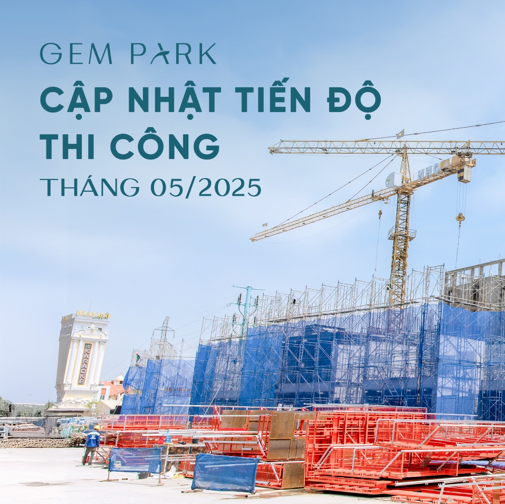Tiến độ thi công chung cư Gem Park Hải Phòng trong T5/2025: Tòa Sapphire cán mốc tầng 8 Tiến độ thi công chung cư Gem Park Hải Phòng trong T5/2025: Tòa Sapphire cán mốc tầng 8