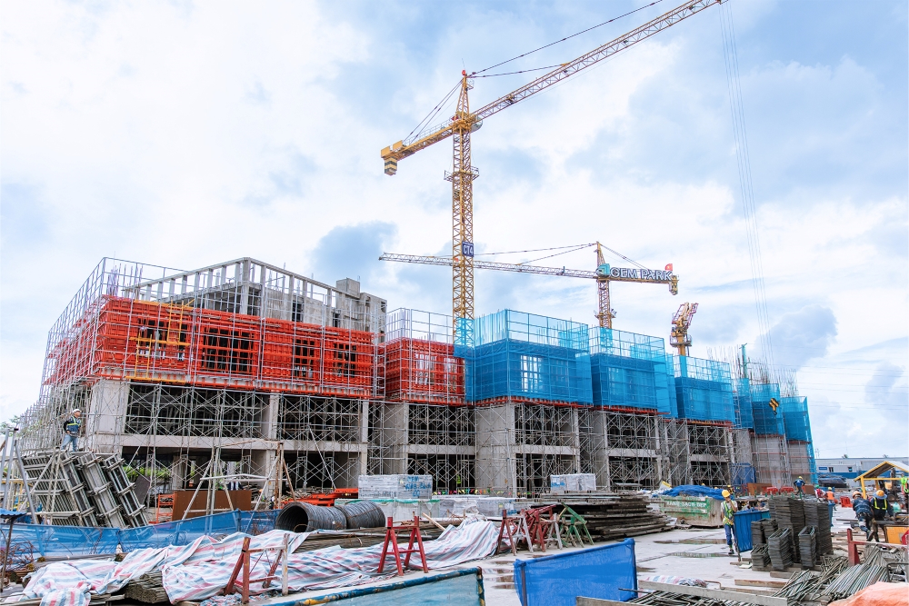 Các hạng mục được thự hiện song song ngay tại công trường Gem Park Hải Phòng Các hạng mục được thự hiện song song ngay tại công trường Gem Park Hải Phòng