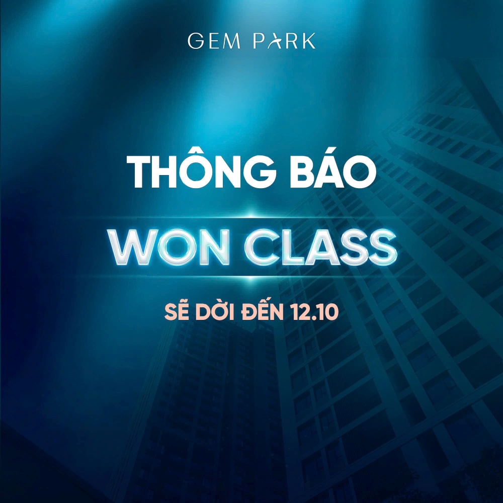 Cập nhật lịch học mới của Won Class tại chung cư Gem Park Hải Phòng
