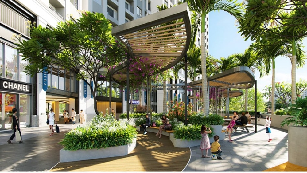 Phối cảnh khuôn viên tiện ích tại dự án chung cư Gem Park Hải Phòng