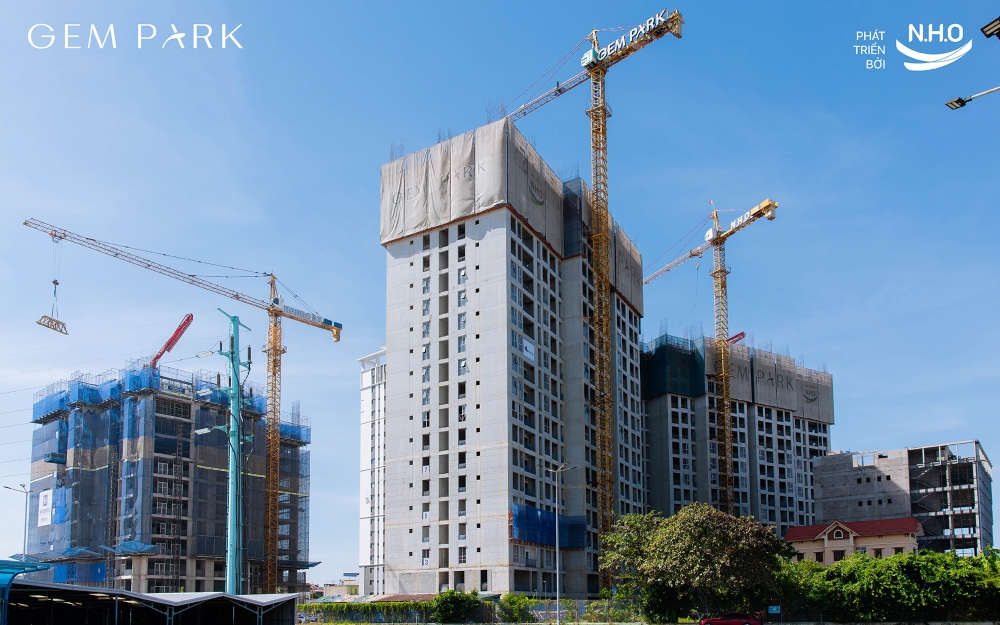 Cập nhật tiến độ thi công chung cư Gem Park đối với từng tòa