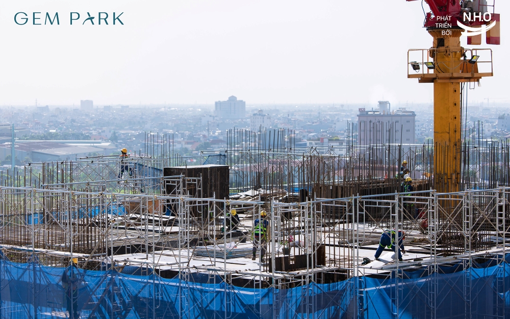 Nhịp độ thi công và quản lý chất lượng tại công trường Gem Park
