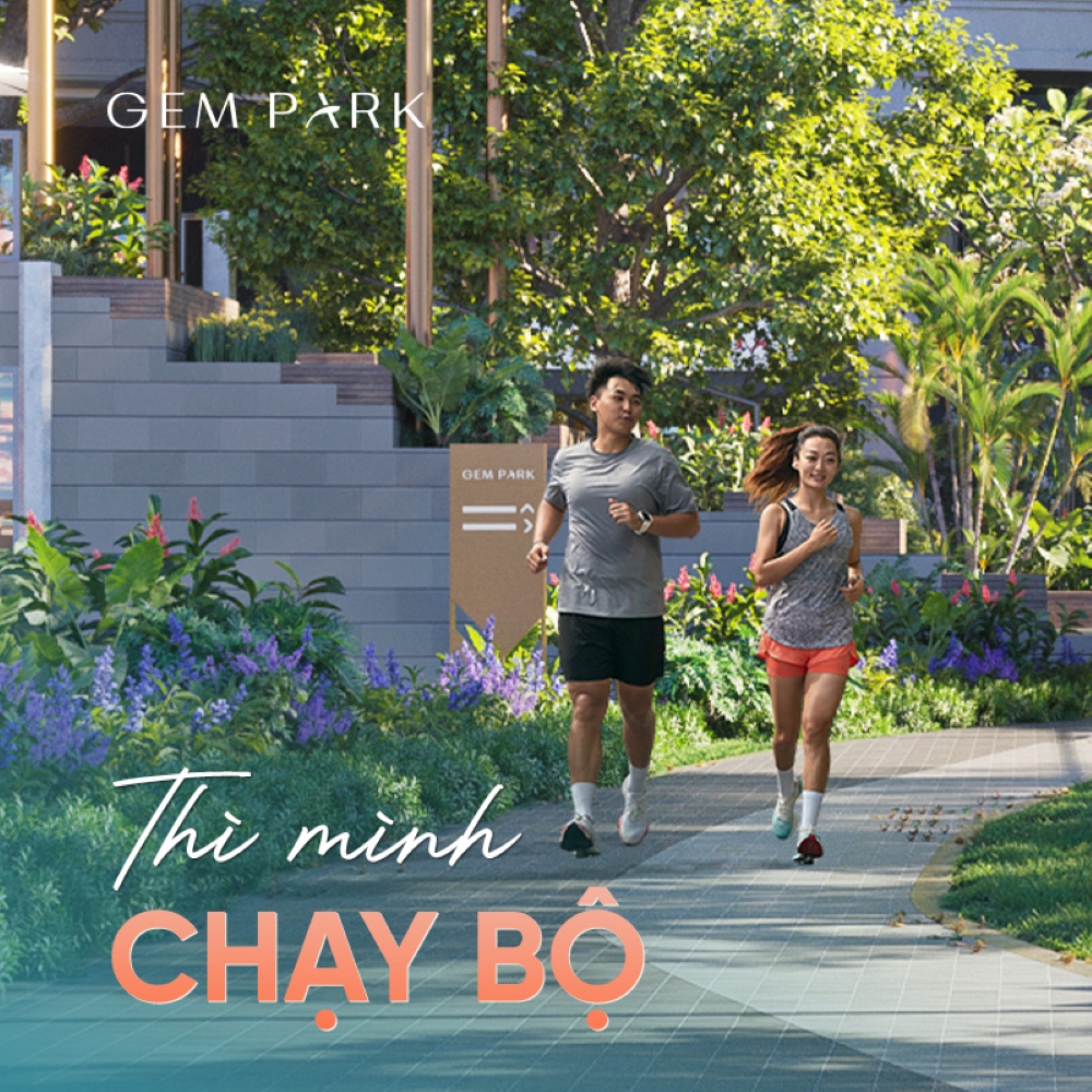 Mật độ cây xanh và hệ tiện ích nội khu tạo nên không gian sống tại Gem Park Hải Phòng